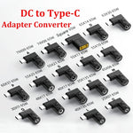 65W メスからType-C オス DC電源からPD電源ノートパソコン多機能アダプター、7.9x0.9mm A、7.4x0.6mm B、スクエアポート C、6.5x1.4mm D、6.3x3.0mm E、5.5x2.5mm F、5.5x2.1mm G、5.5x1.7mm H、5.5x1.0mm I、4.8x1.7mm J、4.0x1.7mm K、4.0x1.35mm L、4.5x3.0mm M