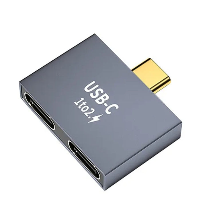 Type-C ドッキングステーション コンピューター充電データポート電源アダプター、2 x Type-C メスから2 x Type-C オス、2 x Type-C メスからType-C オス