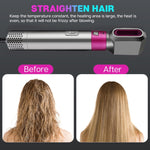 5-in-1 ホットエアコーム 自動カールアイロン スクエアモデル ヘアスタイリングコーム カール＆ストレート、USプラグ、EUプラグ、UKプラグ、AUプラグ