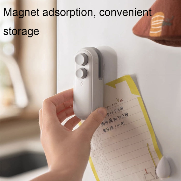小型 2-in-1 充電式 磁気スナックシーラー 家庭用ミニシーリングマシン、2-in-1 ホワイト、2-in-1 グリーン