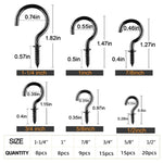 75個入り/箱 ねじ込み式天井フックセット 家庭用収納 壁掛けカップフック ランプフック