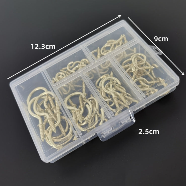 75個入り/箱 ねじ込み式天井フックセット 家庭用収納 壁掛けカップフック ランプフック
