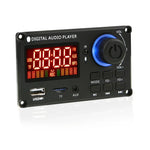 100W 12V TPA3116 カラースクリーン パワーアンプ Bluetooth デコーダーボード 録音通話対応、シリコンリモコン、小型シリコンリモコン、小型リモコン