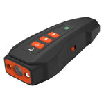 LED点滅ライト付きハンドヘルド超音波吠え止め器 周波数変換犬トレーニング機器、黒＋オレンジ、ダークグレー、グレー＋オレンジ