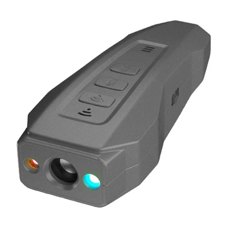 LED点滅ライト付きハンドヘルド超音波吠え止め器 周波数変換犬トレーニング機器、黒＋オレンジ、ダークグレー、グレー＋オレンジ
