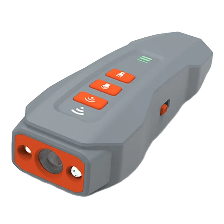 LED点滅ライト付きハンドヘルド超音波吠え止め器 周波数変換犬トレーニング機器、黒＋オレンジ、ダークグレー、グレー＋オレンジ