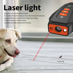 LED点滅ライト付きハンドヘルド超音波吠え止め器 周波数変換犬トレーニング機器、黒＋オレンジ、ダークグレー、グレー＋オレンジ