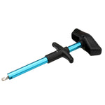 アルミ合金デカップラーT字型魚フックリムーバー 海釣り用具 24 x 7.5cm、ブルー、レッド、グレー、ブルー＋スプリングロープ、レッド＋スプリングロープ、グレー＋スプリングロープ