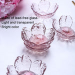 5個セット ハンマーガラス 桜皿 醤油皿 小皿 ピンク