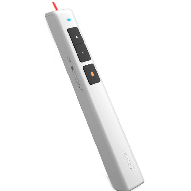 Deli 2.4GHz ページターナー USBクリッカー レッドライト付き PPT用, 2802 (ブラック), 2802 (ホワイト)