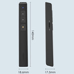 Deli 2.4GHz ページターナー USBクリッカー レッドライト付き PPT用, 2802 (ブラック), 2802 (ホワイト)