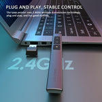 Deli 2.4GHz ページターナー USBクリッカー レッドライト付き PPT用, 2802 (ブラック), 2802 (ホワイト)