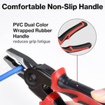 5-in-1コンビネーション交換可能ヘッドペンチキット 一般修理用ドライバー付きペンチ、レッドブラック、ホワイトブラウン