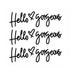 Hello gorgeous Car Stickers Inverted Rear Mirror Glass Sticker, Hello gorgeous
