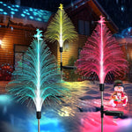 クリスマスツリー ソーラーライト 屋外雰囲気照明 防水発光フェスティバル装飾ランプ、星と月 透明