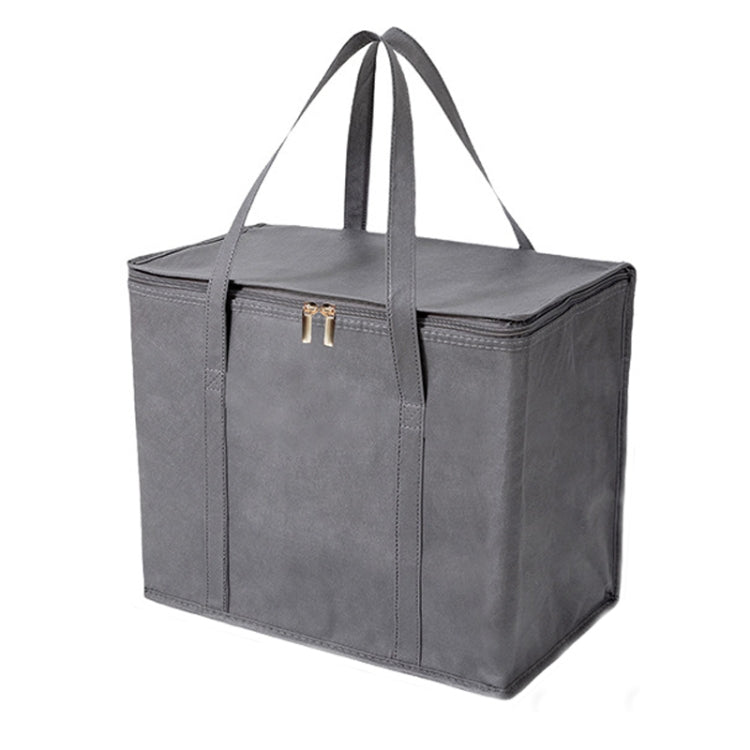 不織布弁当用アルミホイル保温バッグ 底板付き テイクアウトランチバッグ 41x26x33cm