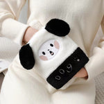 1L湯たんぽ両手用ぬいぐるみかわいいハンドウォーマー、白黒子犬、茶色のクマ、フルーツグリーンカエル、黄色のアヒル、ピンクのウサギ、コンソーシアム、いたずら猫、小さな茶色のクマ、小さな白ウサギ