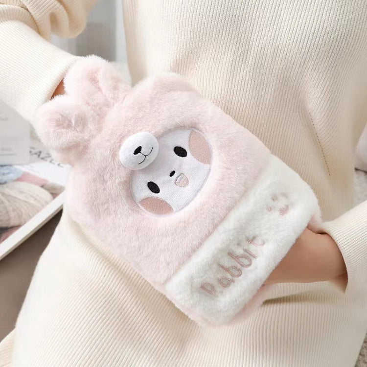 1L湯たんぽ両手用ぬいぐるみかわいいハンドウォーマー、白黒子犬、茶色のクマ、フルーツグリーンカエル、黄色のアヒル、ピンクのウサギ、コンソーシアム、いたずら猫、小さな茶色のクマ、小さな白ウサギ