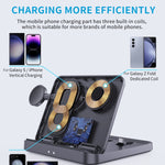3イン1 ワイヤレス充電器 Samsung Galaxy Z Fold モバイルフォン イヤホン & スマートウォッチ対応、F16A