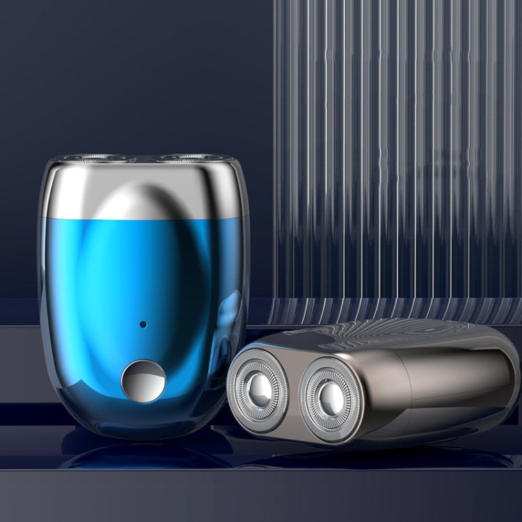 ダブルヘッド ミニ磁気シェーバー ポータブル メンズ電動シェーバー