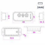 12/24V USB+Type-C Car, RV, Boat Mobile Phone Charger Modification, Silver 2.1A+1A+PD3.0