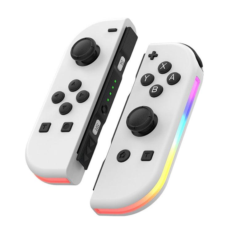 JOY-02 ゲーミング左右ハンドル RGBライト付き ボディフィール Bluetoothゲームパッド Switch / Switch OLED / Switch Pro / Switch Lite / Switch Joycon用、ブルーレッド、グリーンブルー、ホワイト