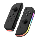 JOY-02 ゲーミング左右ハンドル RGBライト付き ボディフィール Bluetoothゲームパッド Switch / Switch OLED / Switch Pro / Switch Lite / Switch Joycon用、ブラック、グレー