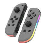 JOY-02 ゲーミング左右ハンドル RGBライト付き ボディフィール Bluetoothゲームパッド Switch / Switch OLED / Switch Pro / Switch Lite / Switch Joycon用、ブルーレッド、グリーンブルー、ホワイト