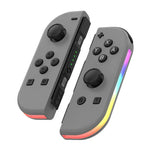 JOY-02 ゲーミング左右ハンドル RGBライト付き ボディフィール Bluetoothゲームパッド Switch / Switch OLED / Switch Pro / Switch Lite / Switch Joycon用、ブラック、グレー