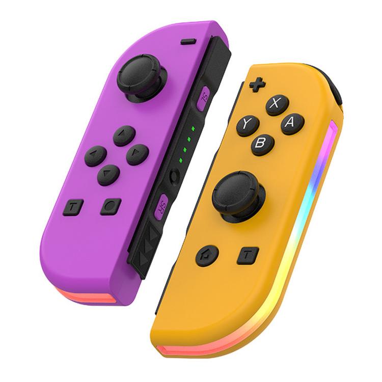 JOY-02 ゲーミング左右ハンドル RGBライト付き ボディフィール Bluetoothゲームパッド Switch / Switch OLED / Switch Pro / Switch Lite / Switch Joycon用、ブルーレッド、グリーンブルー、ホワイト