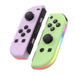 JOY-02 ゲーミング左右ハンドル RGBライト付き ボディフィール Bluetoothゲームパッド Switch / Switch OLED / Switch Pro / Switch Lite / Switch Joycon用、ブルーレッド、グリーンブルー、ホワイト