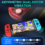 JOY-02 ゲーミング左右ハンドル RGBライト付き ボディフィール Bluetoothゲームパッド Switch / Switch OLED / Switch Pro / Switch Lite / Switch Joycon用、ブルーレッド、グリーンブルー、ホワイト