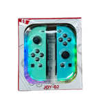 JOY-02 ゲーミング左右ハンドル RGBライト付き ボディフィール Bluetoothゲームパッド Switch / Switch OLED / Switch Pro / Switch Lite / Switch Joycon用、ブルーレッド、グリーンブルー、ホワイト