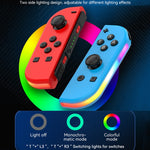JOY-02 ゲーミング左右ハンドル RGBライト付き ボディフィール Bluetoothゲームパッド Switch / Switch OLED / Switch Pro / Switch Lite / Switch Joycon用、ブルーレッド、グリーンブルー、ホワイト