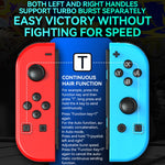 JOY-02 ゲーミング左右ハンドル RGBライト付き ボディフィール Bluetoothゲームパッド Switch / Switch OLED / Switch Pro / Switch Lite / Switch Joycon用、ブルーレッド、グリーンブルー、ホワイト