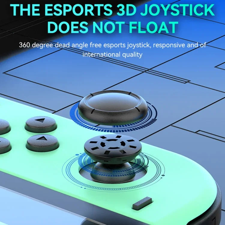 JOY-02 ゲーミング左右ハンドル RGBライト付き ボディフィール Bluetoothゲームパッド Switch / Switch OLED / Switch Pro / Switch Lite / Switch Joycon用、ブルーレッド、グリーンブルー、ホワイト