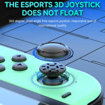 JOY-02 ゲーミング左右ハンドル RGBライト付き ボディフィール Bluetoothゲームパッド Switch / Switch OLED / Switch Pro / Switch Lite / Switch Joycon用、ブルーレッド、グリーンブルー、ホワイト