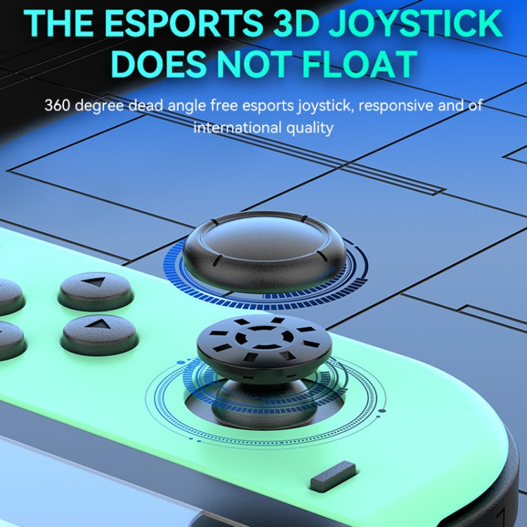 JOY-02 ゲーミング左右ハンドル RGBライト付き ボディフィール Bluetoothゲームパッド Switch / Switch OLED / Switch Pro / Switch Lite / Switch Joycon用、ブルーレッド、グリーンブルー、ホワイト