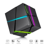 Qone Cube AIスマート音声操作Bluetoothスピーカー RGBライト ミニワイヤレスオーディオ、AI音声操作（ブルー）、AI音声操作（ピンク）、AI音声操作（ブラック）、AI音声操作（ホワイト）