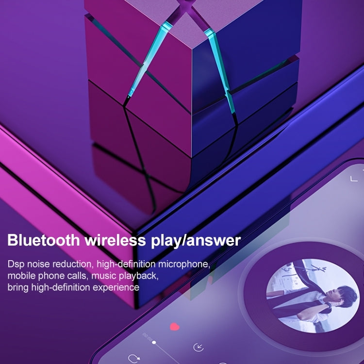 Qone Cube AIスマート音声操作Bluetoothスピーカー RGBライト ミニワイヤレスオーディオ、AI音声操作（ブルー）、AI音声操作（ピンク）、AI音声操作（ブラック）、AI音声操作（ホワイト）