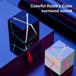 Qone Cube AIスマート音声操作Bluetoothスピーカー RGBライト ミニワイヤレスオーディオ、AI音声操作（ブルー）、AI音声操作（ピンク）、AI音声操作（ブラック）、AI音声操作（ホワイト）