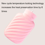 フェイクラビットファー水入りPVC耐爆湯たんぽ、冷温湿布用、ピンク500ml、グリーン500ml、ブルー500ml、ピンク1000ml、グリーン1000ml、ブルー1000ml