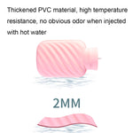 フェイクラビットファー水入りPVC耐爆湯たんぽ、冷温湿布用、ピンク500ml、グリーン500ml、ブルー500ml、ピンク1000ml、グリーン1000ml、ブルー1000ml