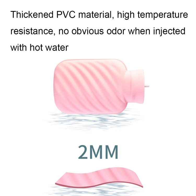 フェイクラビットファー水入りPVC耐爆湯たんぽ、冷温湿布用、ピンク500ml、グリーン500ml、ブルー500ml、ピンク1000ml、グリーン1000ml、ブルー1000ml