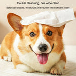 KIMHOME ペット用洗い不要グローブワイプ 犬猫用入浴消臭清掃ドライクリーニング用品、6枚入りパック