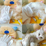 KIMHOME ペット用洗い不要グローブワイプ 犬猫用入浴消臭清掃ドライクリーニング用品、6枚入りパック