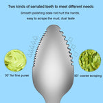 ベビー用果物両端スクレイピングスプーン 304ステンレス製シリコン柔らかスプーン ピンク、ブルー、収納ボックス付きブルー、収納ボックス付きピンク