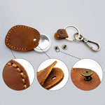 AirTagロケーター用 レザーケース アクセスカード キーチェーン付き