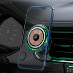 For iPhone Magsafe Magnetic Car Wireless Charger Phone Holder Light Emitting Wireless Charger, Ice Blue Breathe Light, Pickup RGB Light