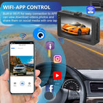 3-Inch Dual-Lens Front 4K + Rear 2K HD WiFi Connected Driving Recorder, A5